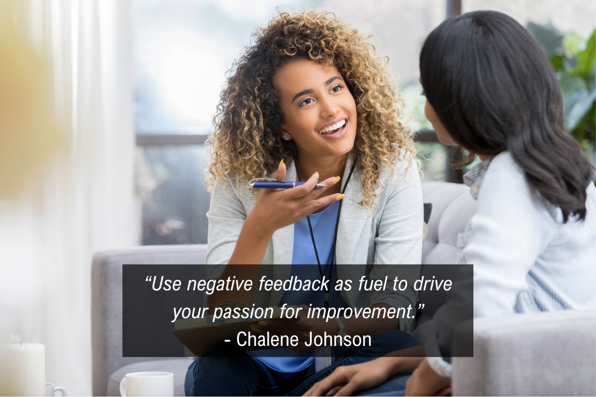 Chalene Johnson negative feedback quote - improvement