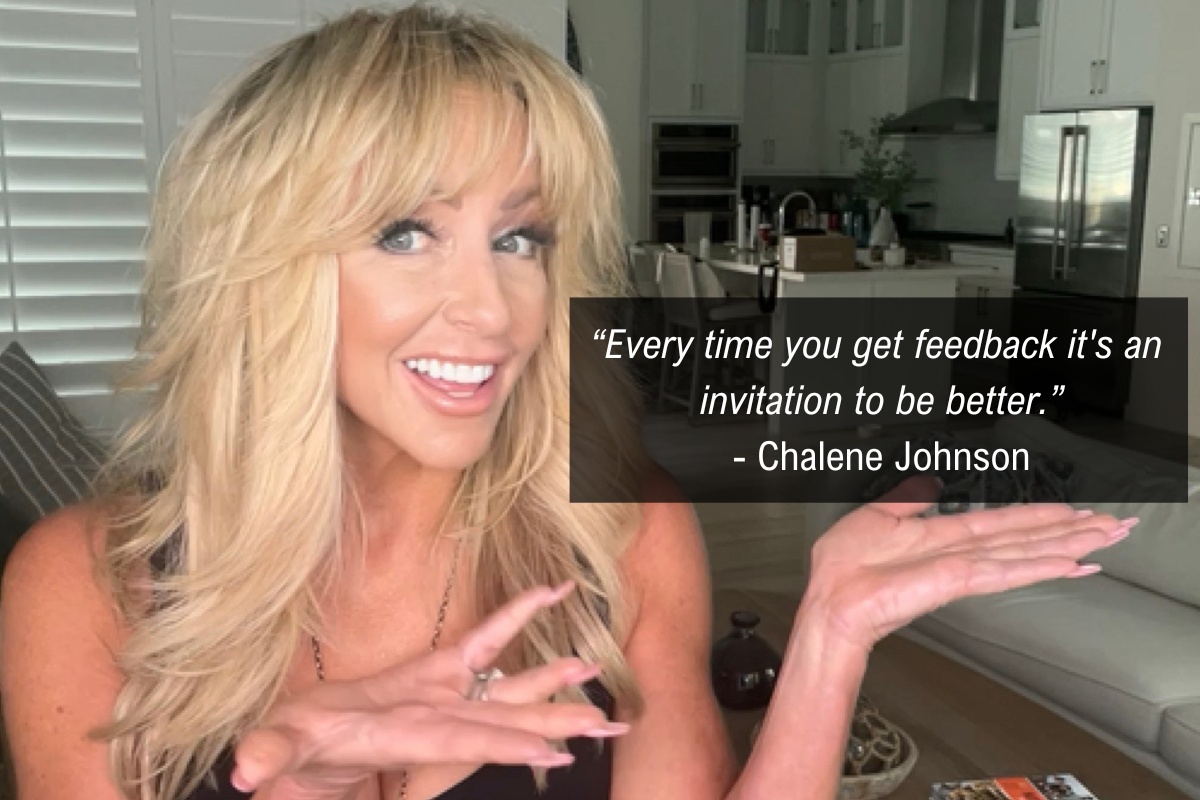 Chalene Johnson negative feedback quote - invitation