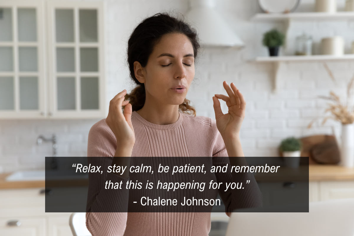 Chalene Johnson stress quote - relax