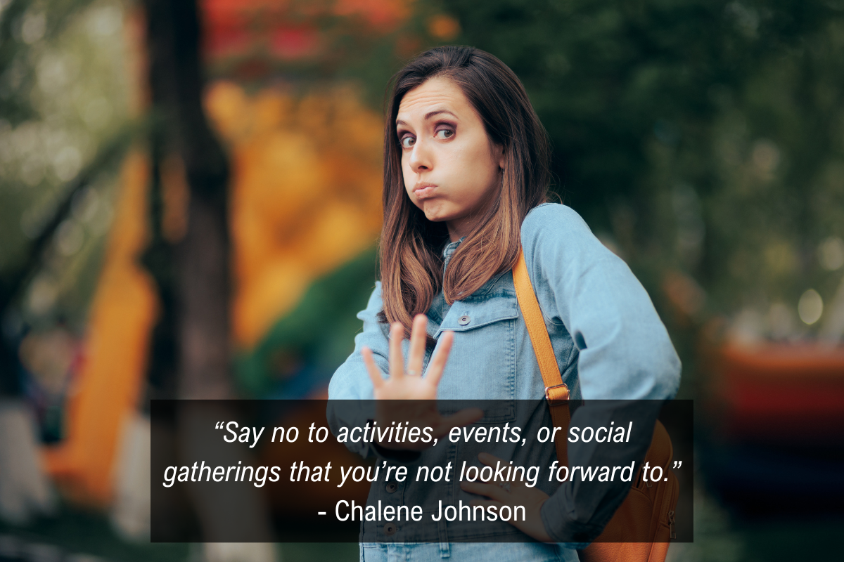 Chalene Johnson be happier quote - say no