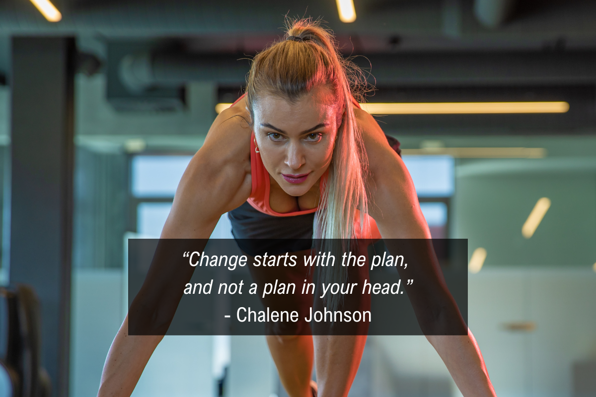Chalene Johnson motivation quote - plan change