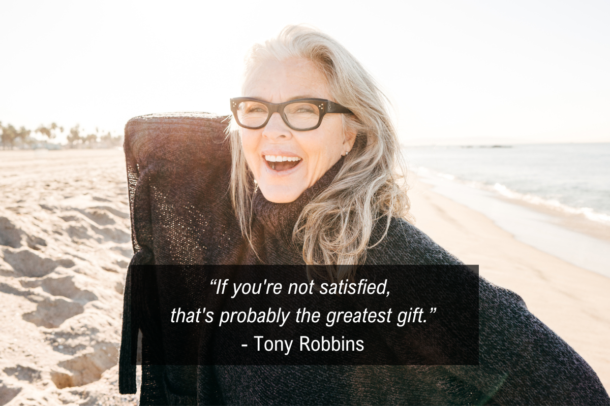 Chalene Johnson Tony Robbins Underestimating quote - satisfied