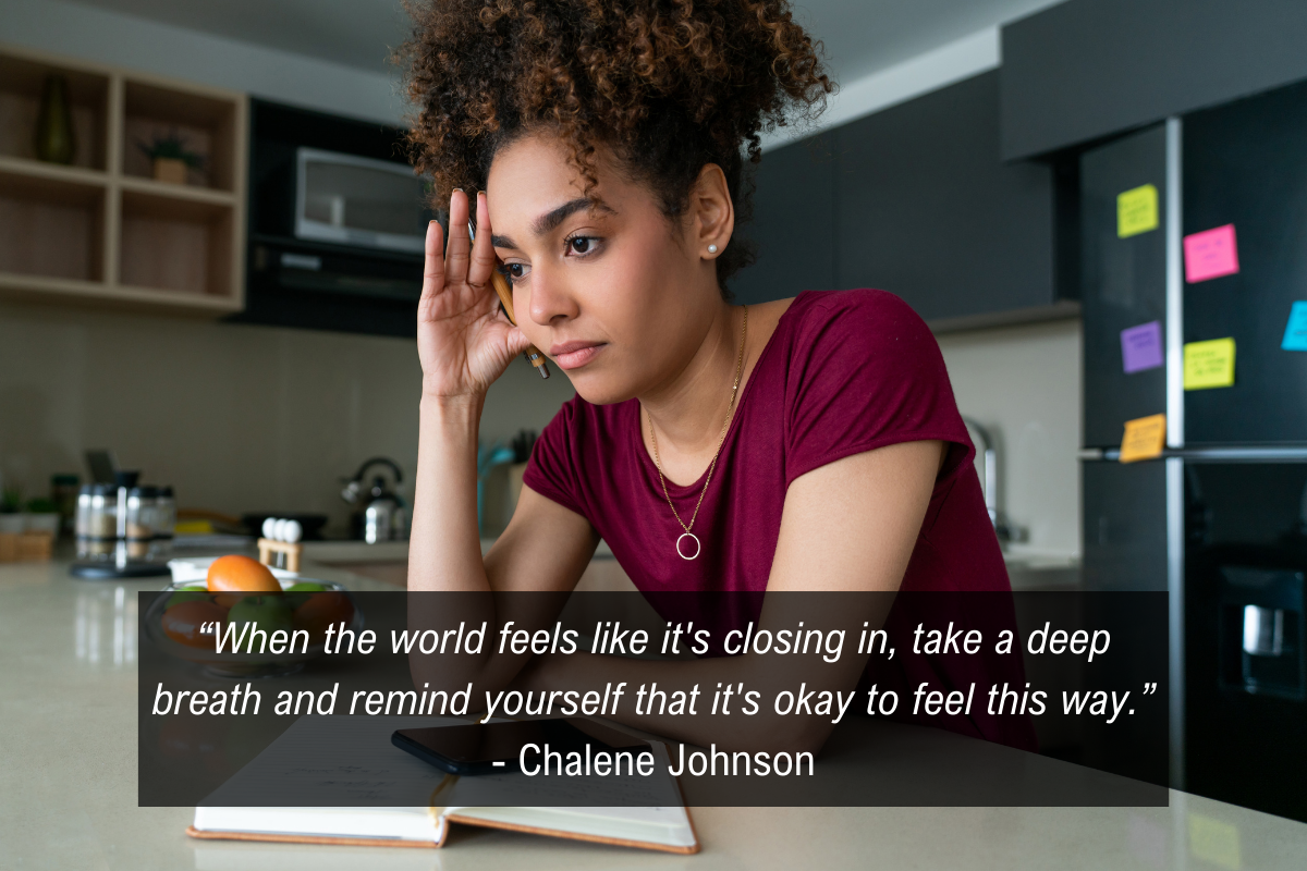 Chalene Johnson overwhelmed quote - breath