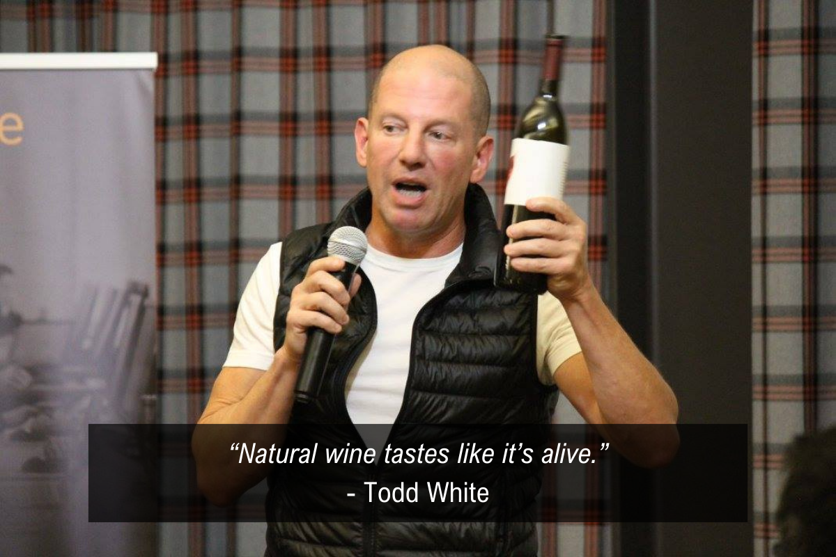 Todd White wine and champagne quote - alive