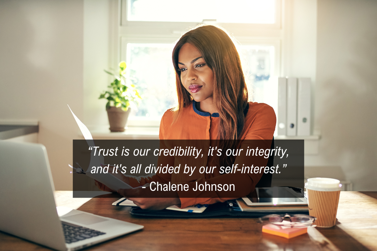 Chalene Johnson entrepreneurship quote - trust