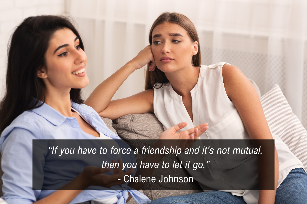 Chalene Johnson adult friendships quote - mutual
