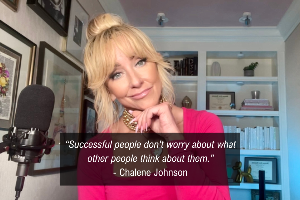 Chalene Johnson stop overthinking quote - Successful people