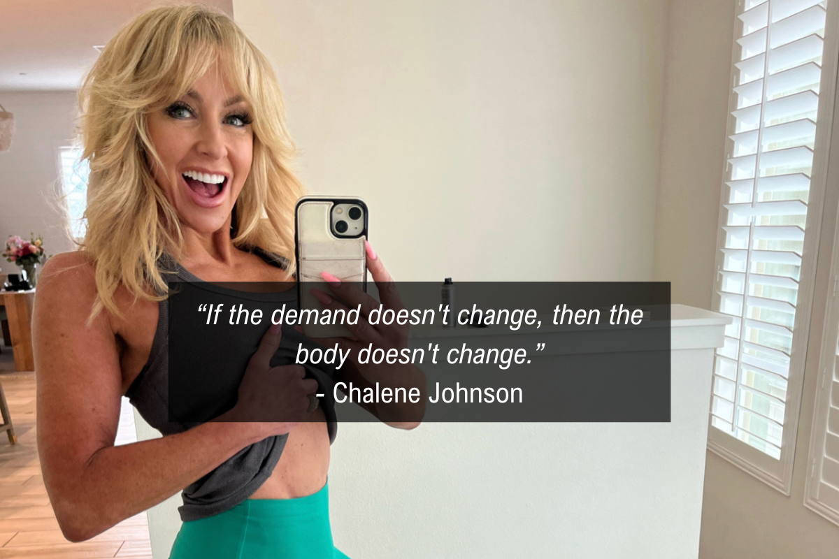 Chalene Johnson Body Image Strength Training quote - demand change