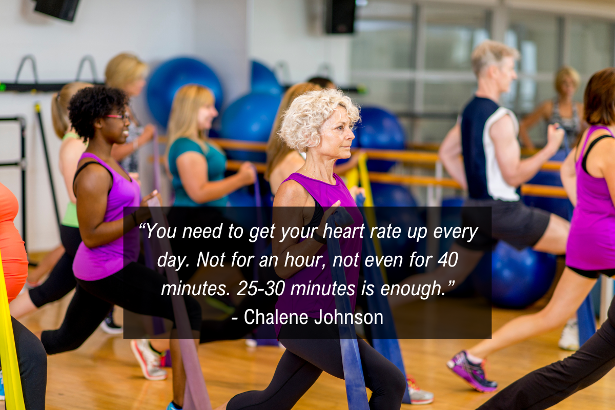 Chalene Johnson Body Image Strength Training quote - heart rate