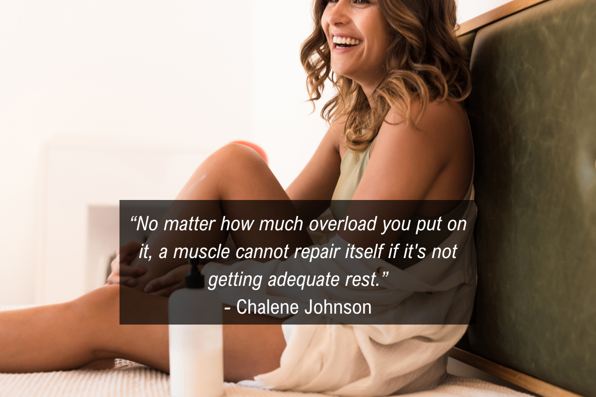 Chalene Johnson Body Image Strength Training quote - rest