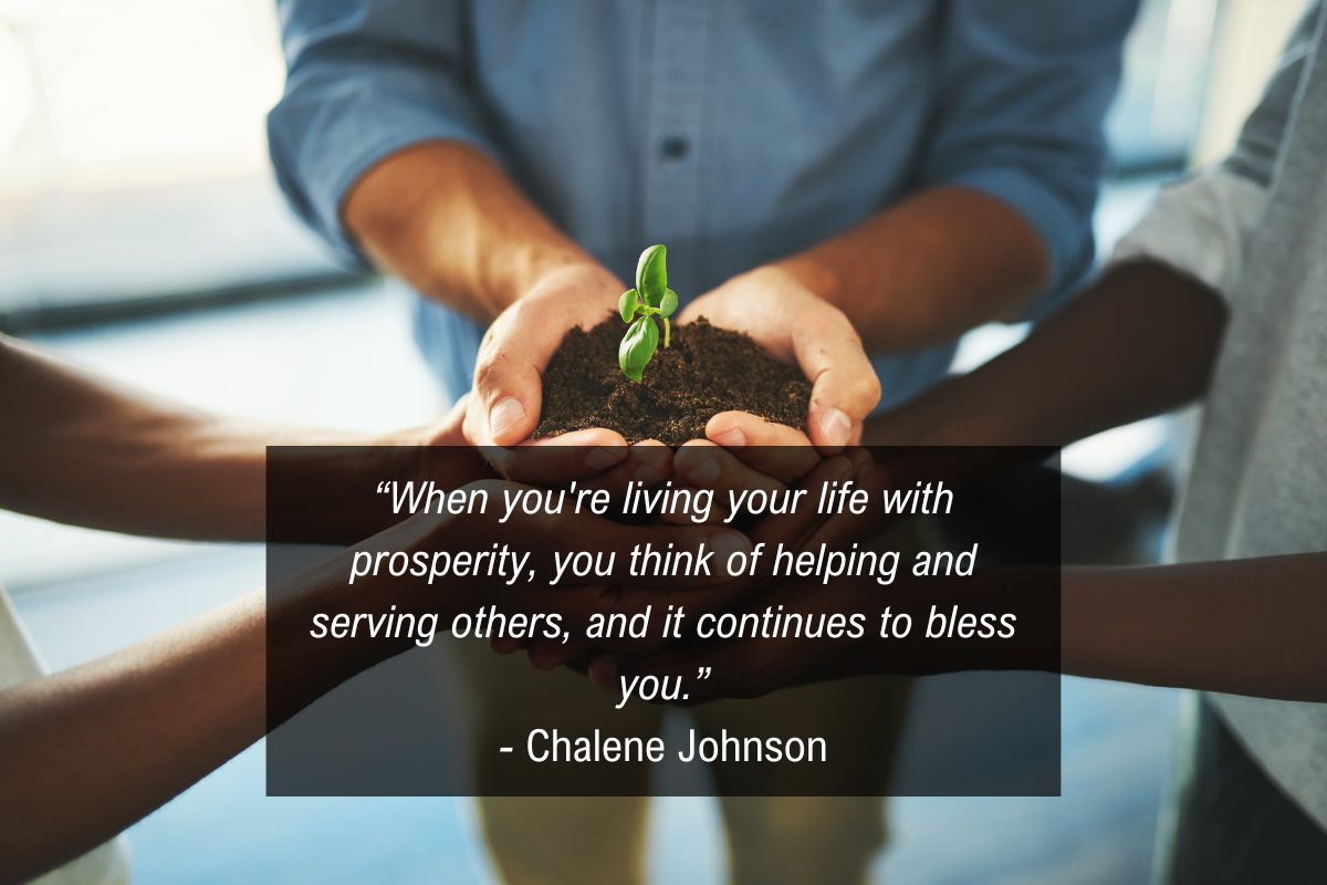 Chalene Johnson Mindset Prosperity Abundance quote - helping bless