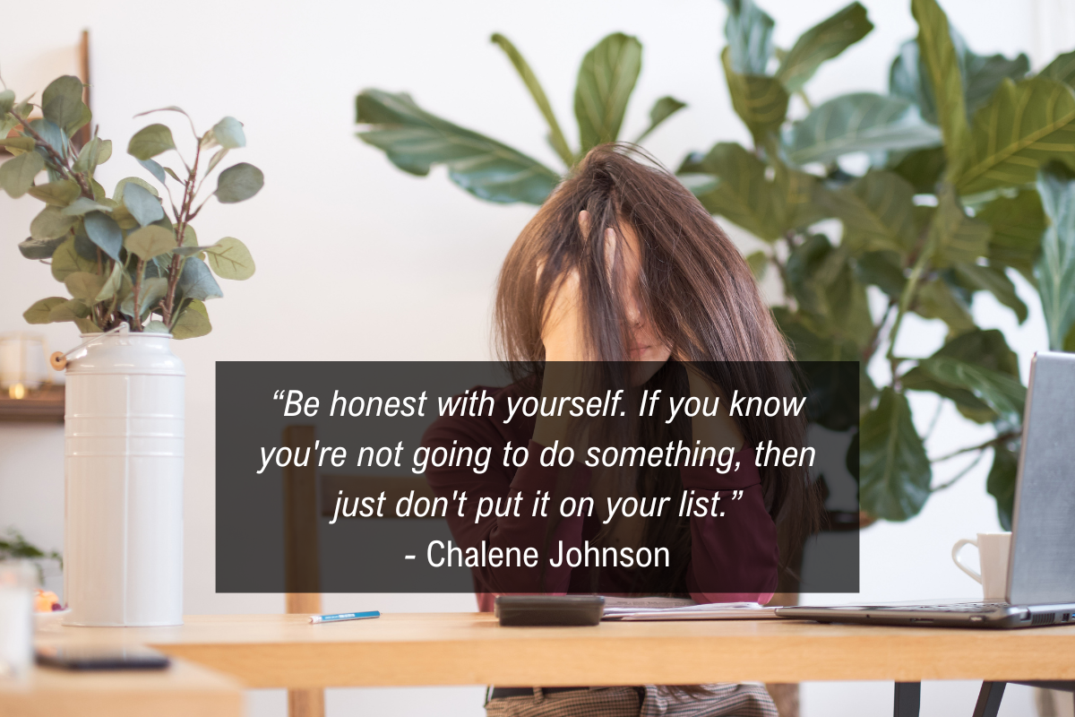 Chalene Johnson quote procrastination - honest