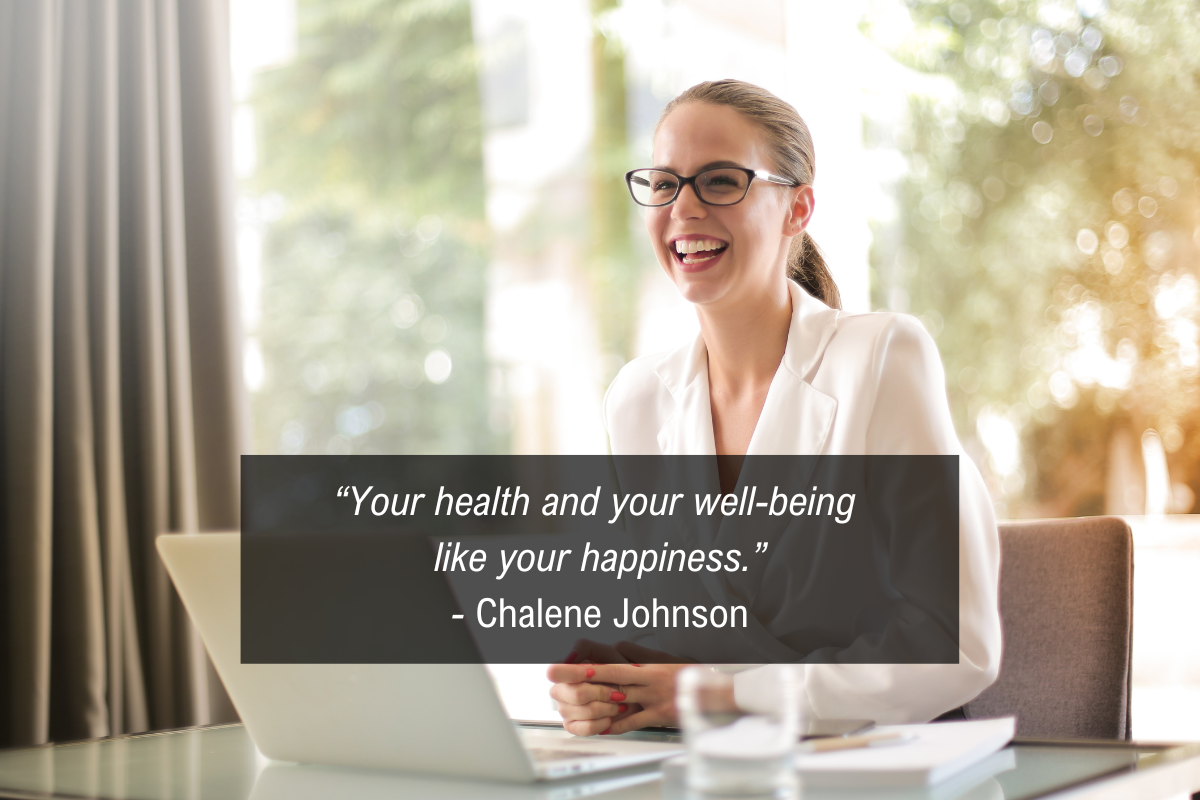 Chalene Johnson Hustle Harder quote - happiness