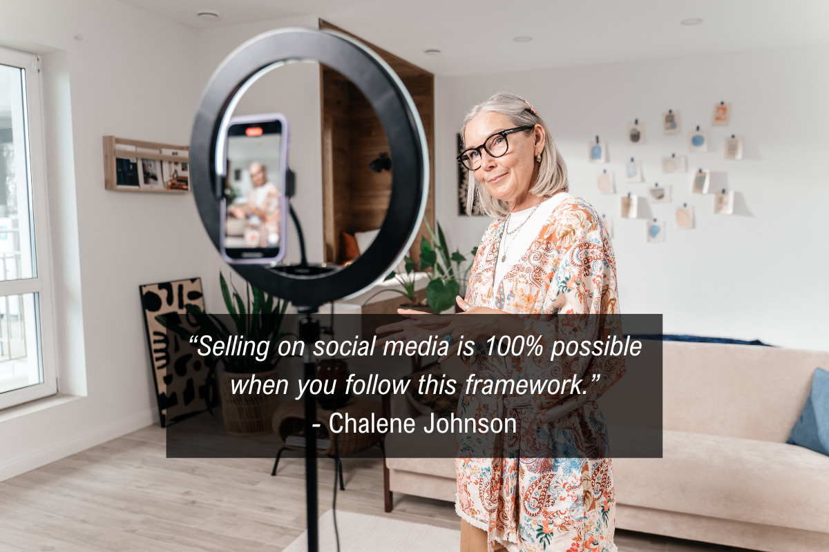 Chalene Johnson Sell on Social Media quote - framework