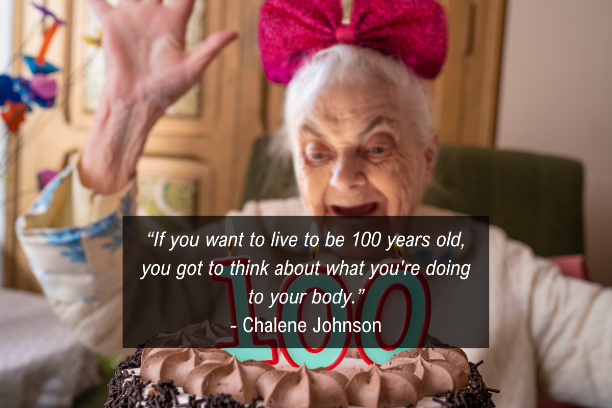 Chalene Johnson Zone 2 Cardio quote - live to 100