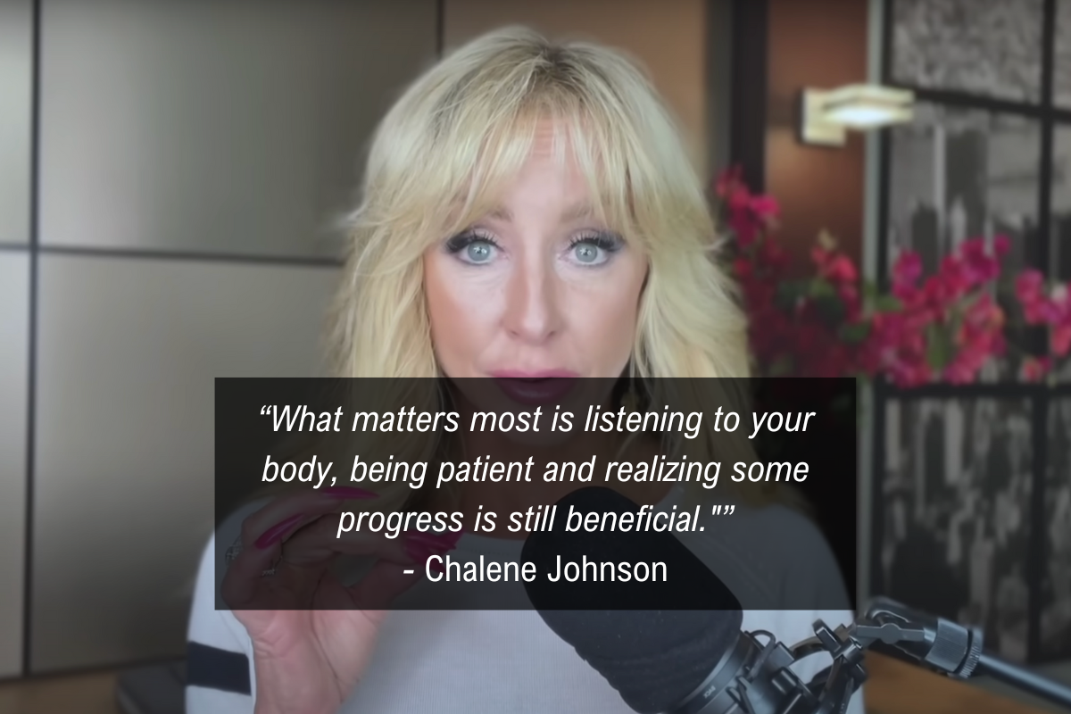 Chalene Johnson sleep position quote - patience