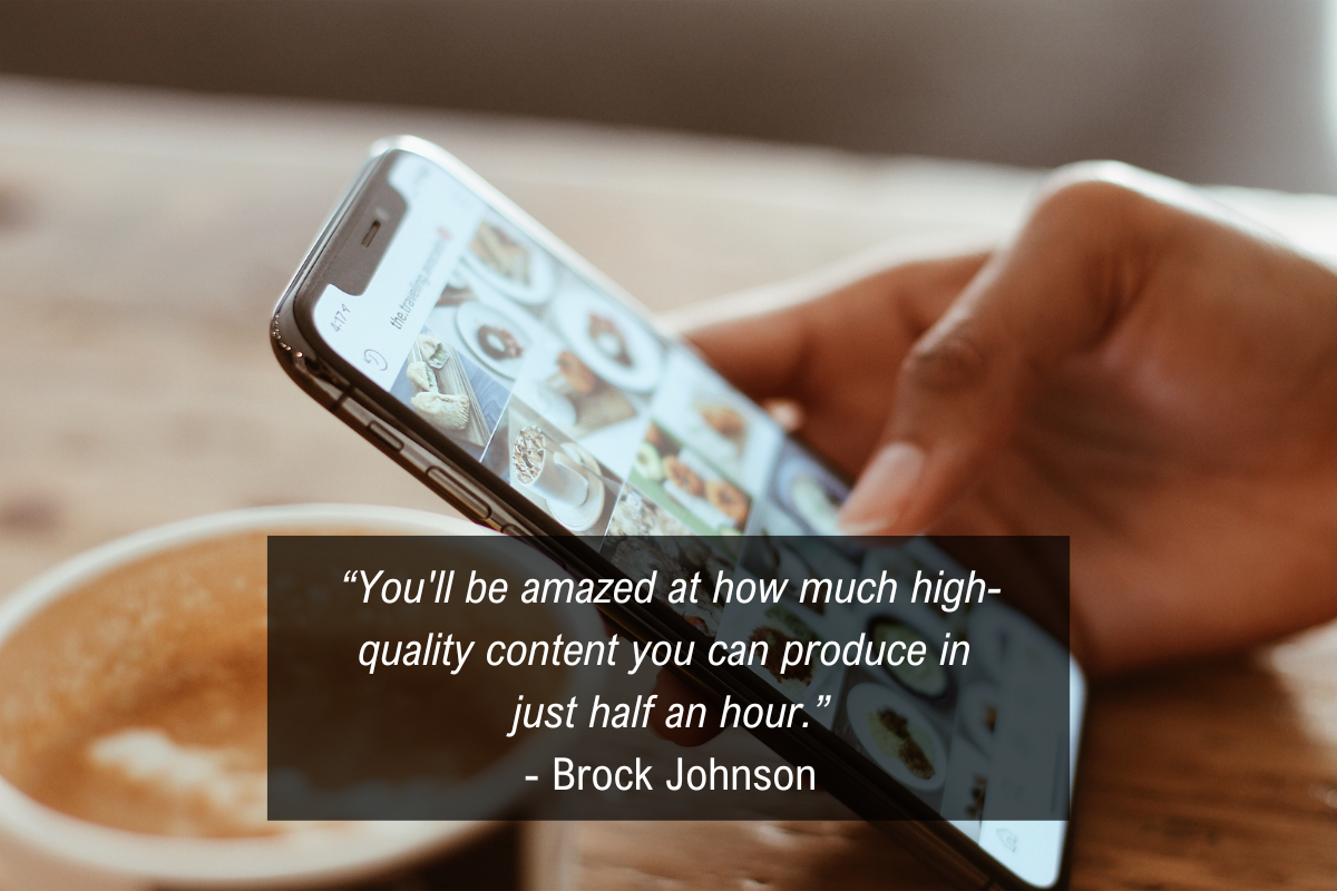 Brock Johnson Instagram Reels quote - hour
