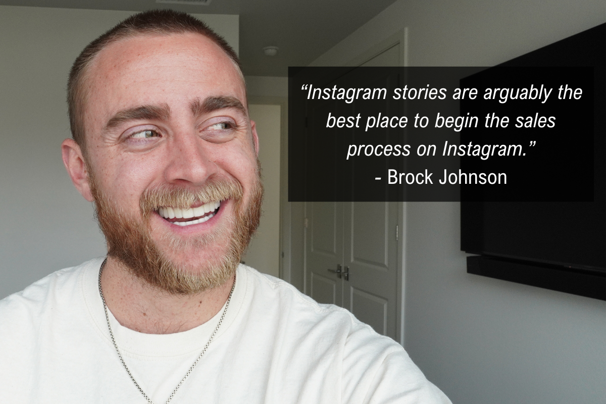 Brock Johnson Instagram Stories quote - sales