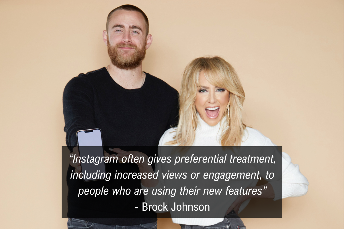 Brock Johnson Instagram money quote - new features