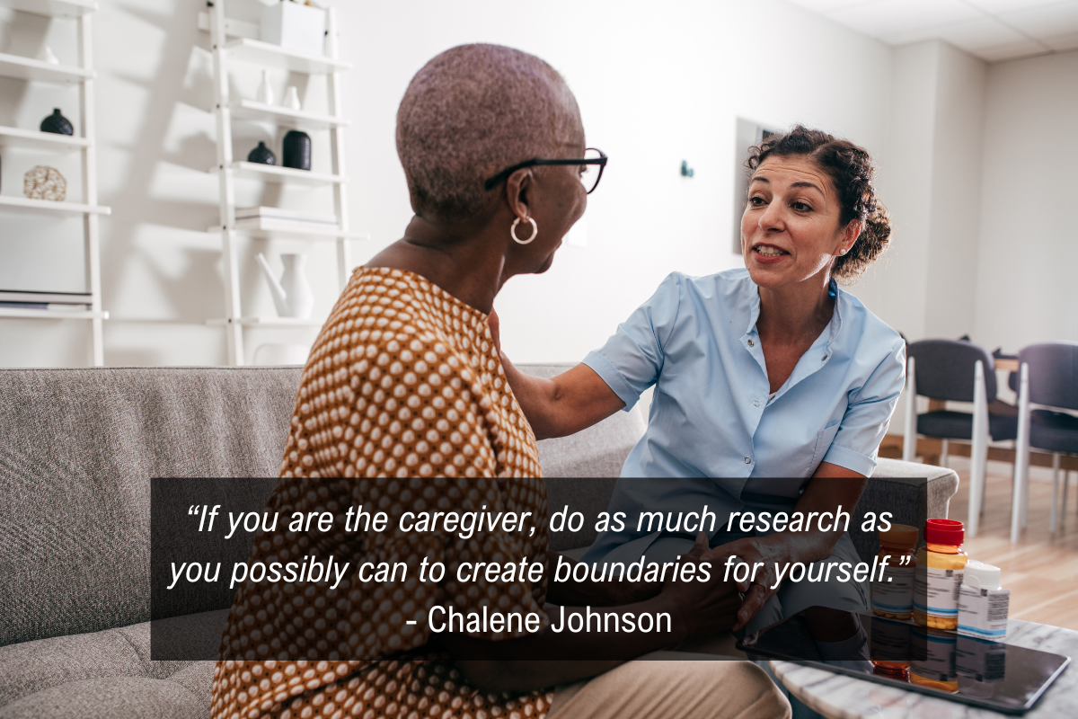 Chalene Johnson aging parents quote - caregiver