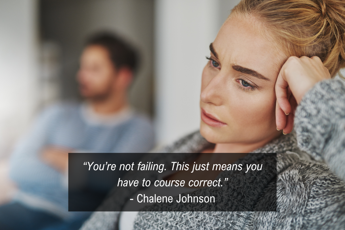 Chalene Johnson get back on track quote - failing