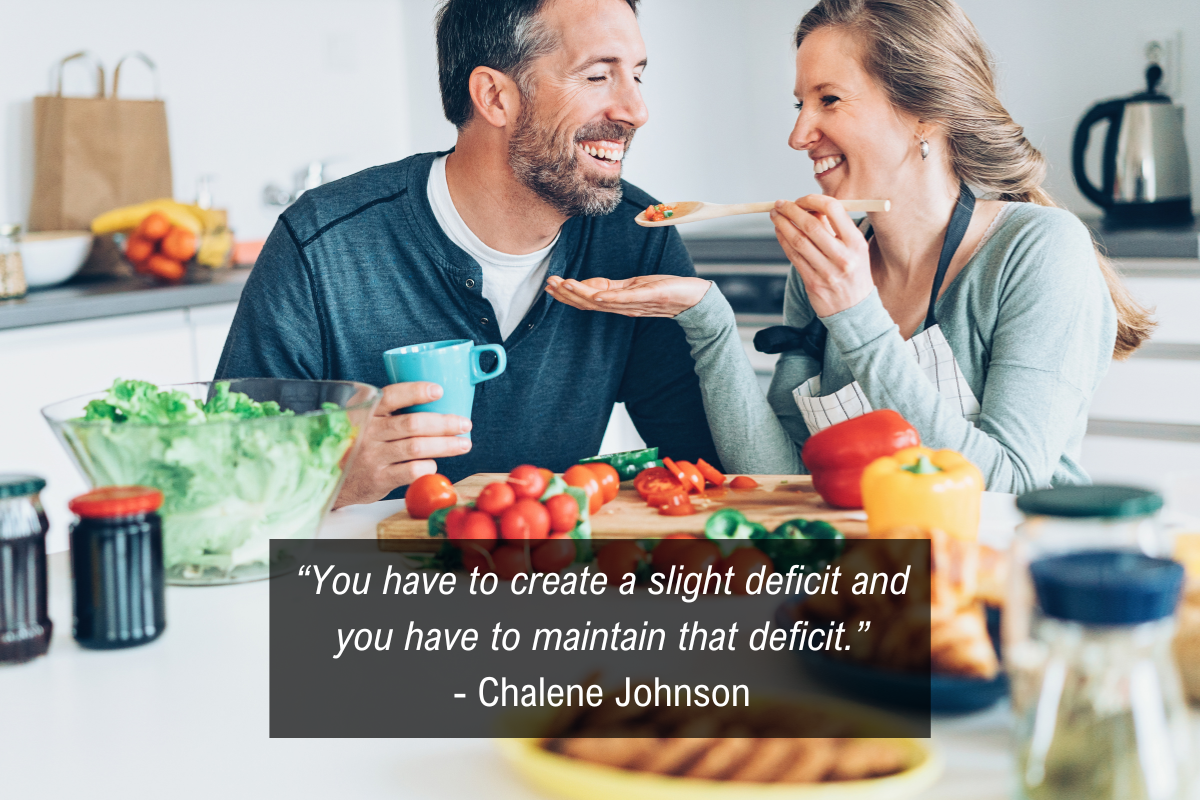 Chalene Johnson menopausal weight gain quote - deficit