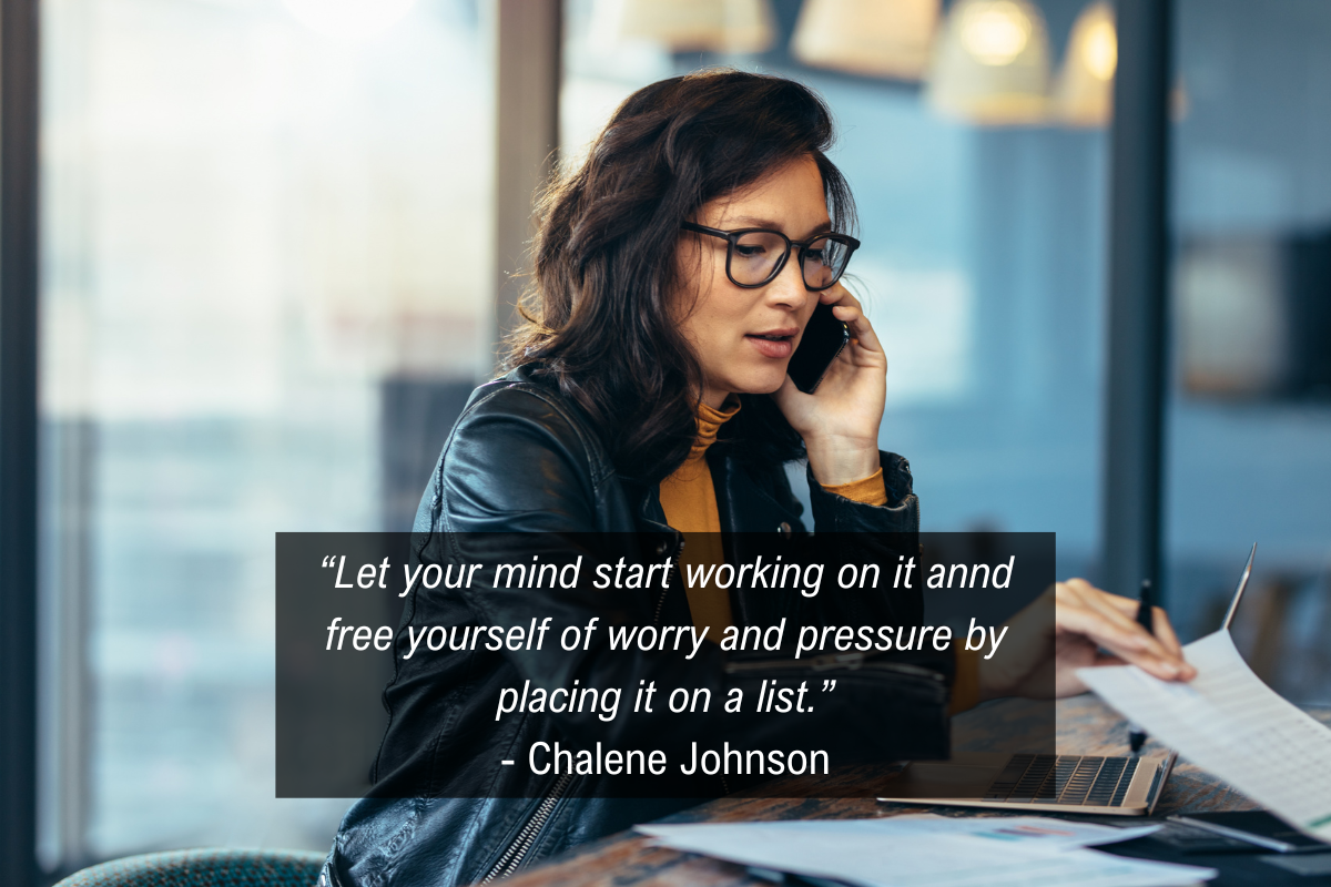 Chalene Johnson Productivity quote - list