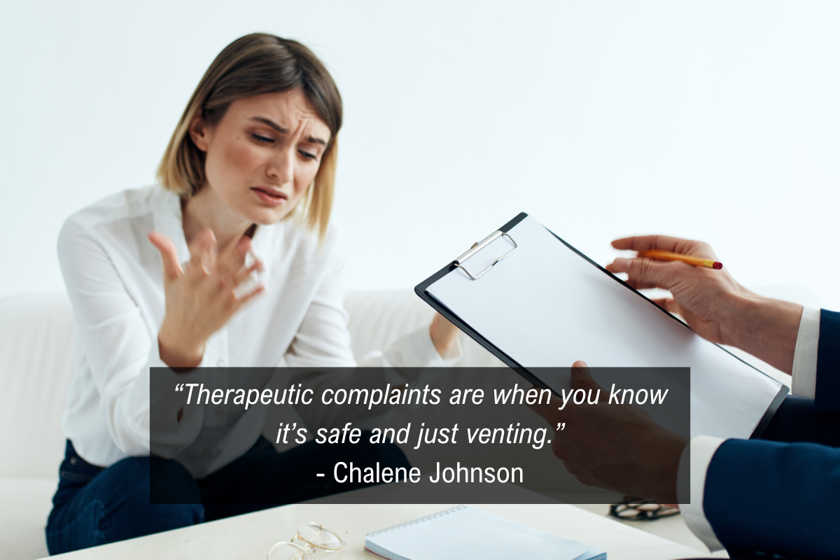 Chalene Johnson complain quote - therapeutic