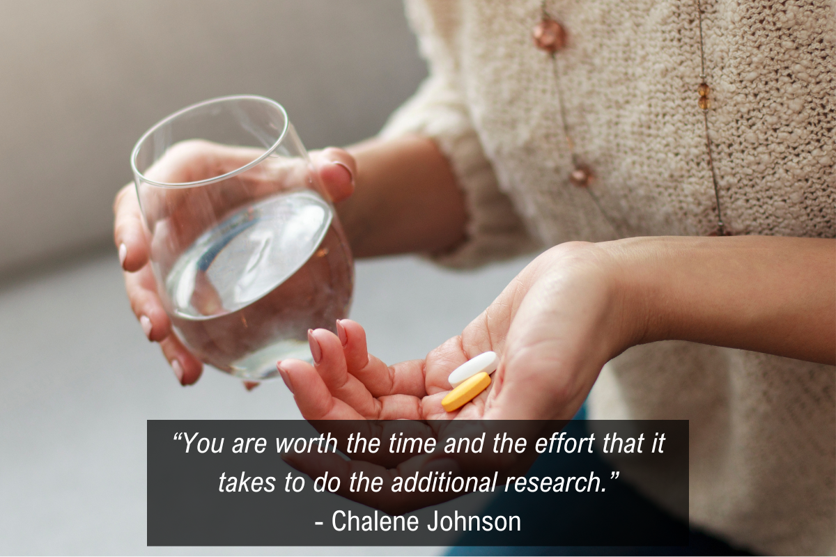 Chalene Johnson vitamin and mineral quote - research