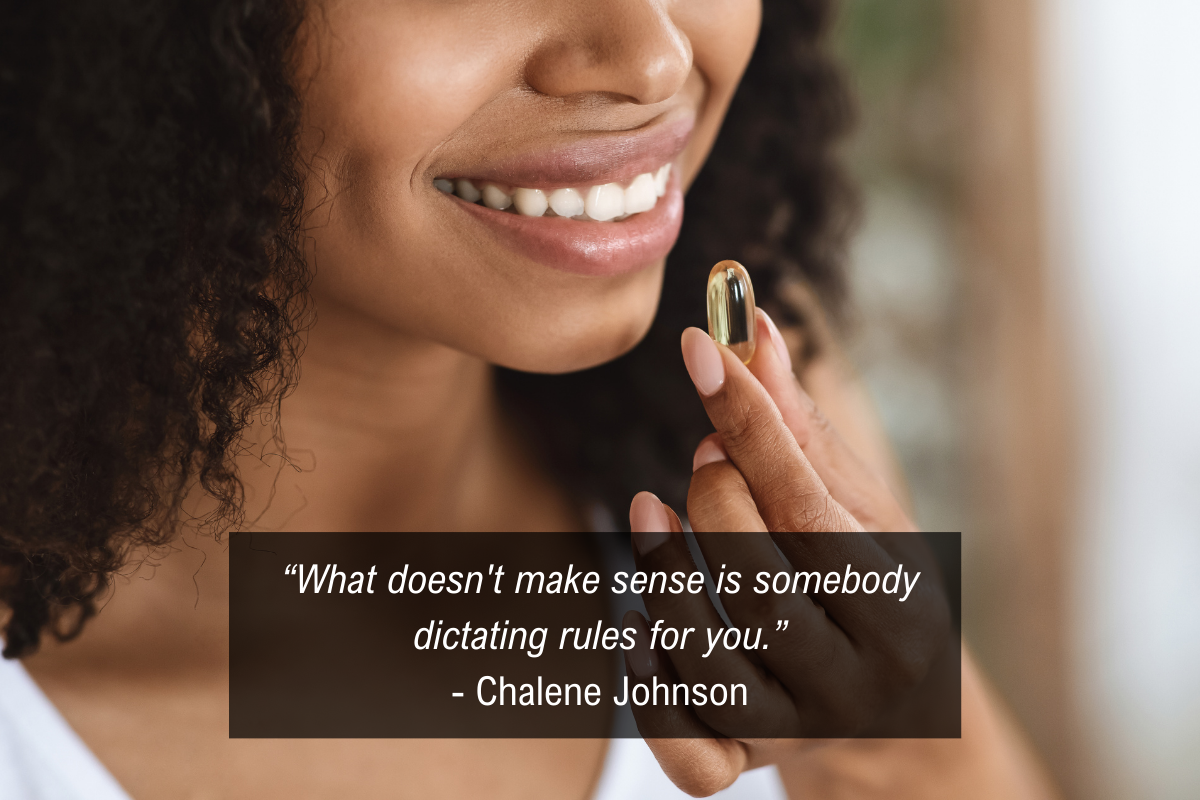 Chalene Johnson workout supplements quote - rules