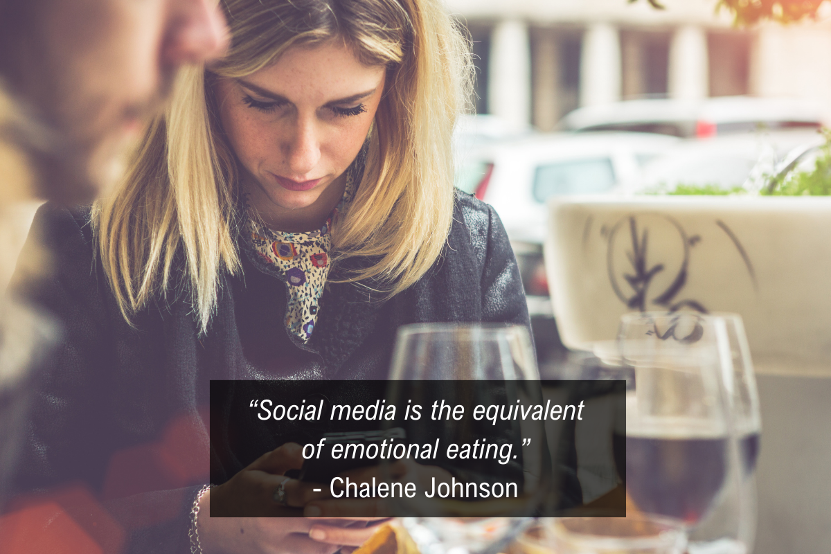 Chalene Johnson social media unhapy quote - emotional