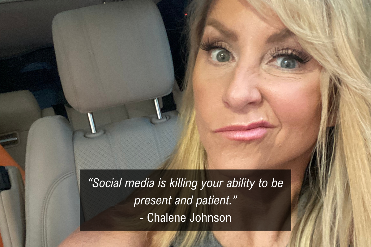 Chalene Johnson social media unhapy quote - present