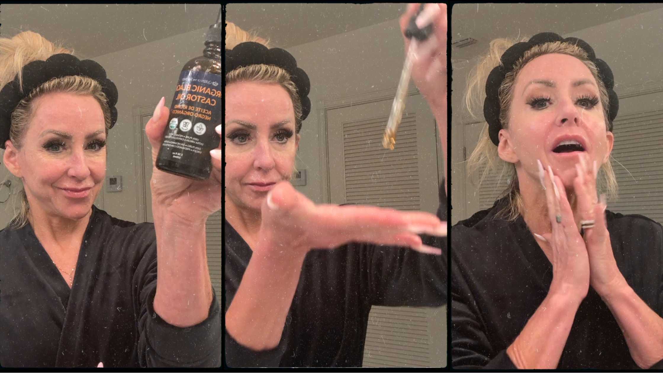 Castor Oil Mistakes; Chalene Johnson applying castor oil to their skin with a cotton pad, emphasizing proper application techniques