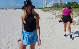 beach walk with a cute skort