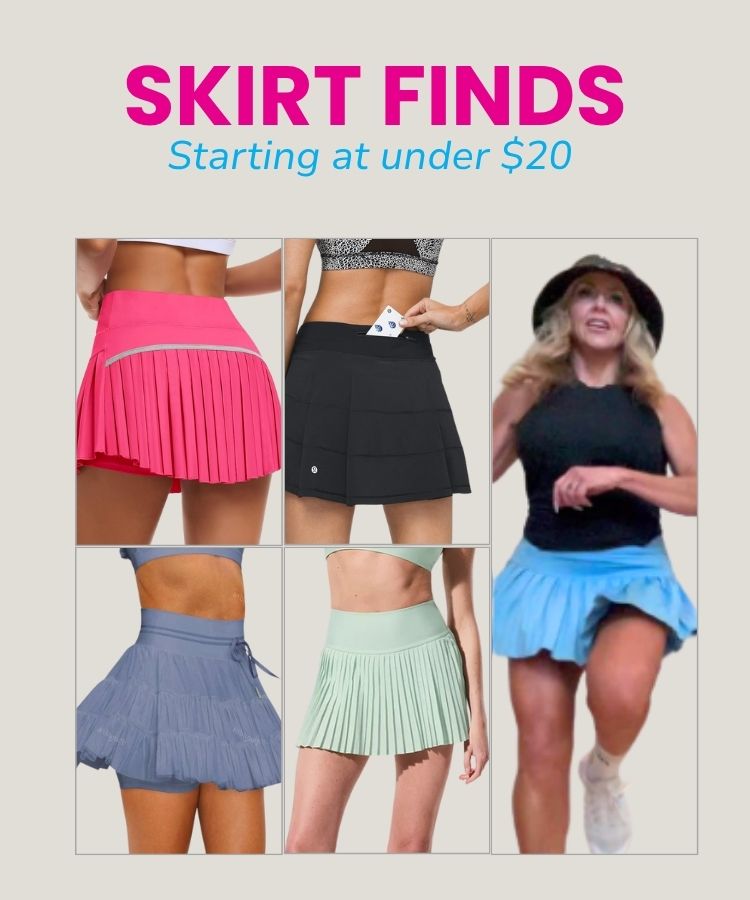 Cute fitness skirt finds starting at under 20