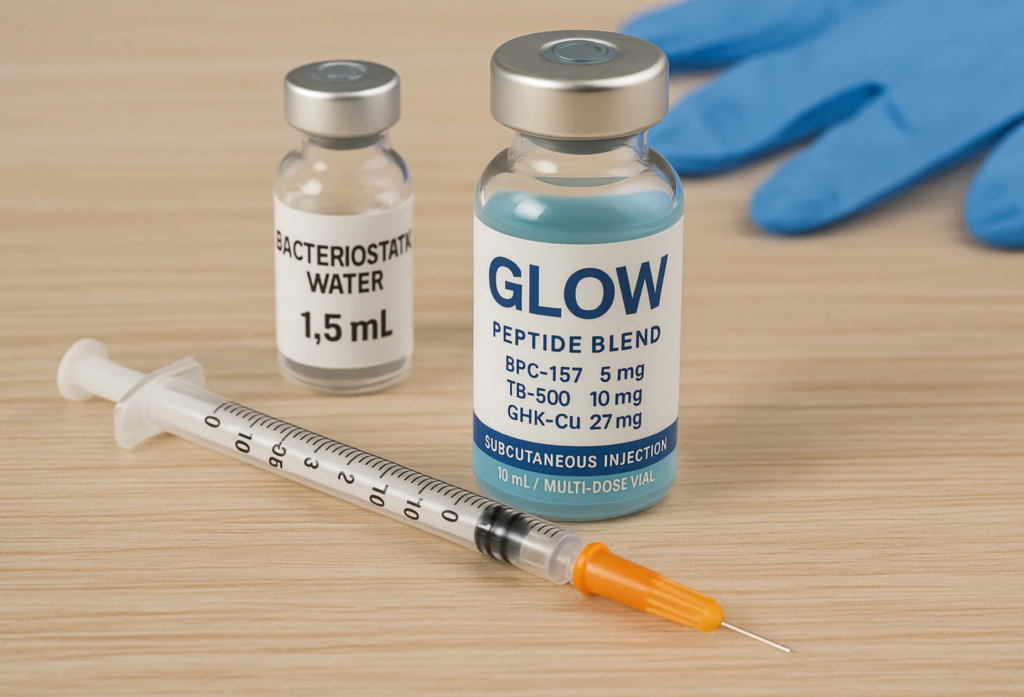 Image of Glow Peptide and Bac Water